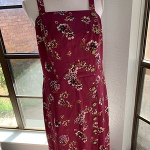 Maxi floral dress with thong straps
